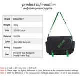 Canvas Teenager Shoulder Bag Casual Women Men Crossbody Purse