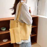 Women Casual Tote Bags PU Leather Shoulder Large Capacity Crossbody Soft Handbag