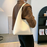 Women Casual Tote PU Leather Shoulder Bucket Bag Large Capacity
