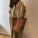 Women's Casual Tote Shoulder Bag Large Capacity Soft Handbag