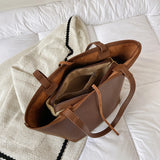 Women Casual Tote Soft Shoulder Bag Large Capacity Handbag