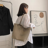 Women Casual Tote Soft Shoulder Bag Large Capacity Handbag