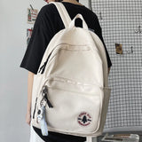 Green Women Laptop Backpack College Student School Bag