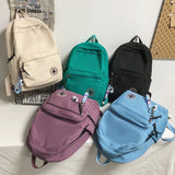Green Women Laptop Backpack College Student School Bag
