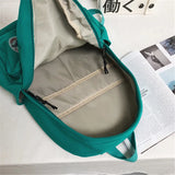 Green Women Laptop Backpack College Student School Bag