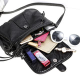 Soft Leather Women Messenger Bag Casual Shoulder Crossbody Handbag