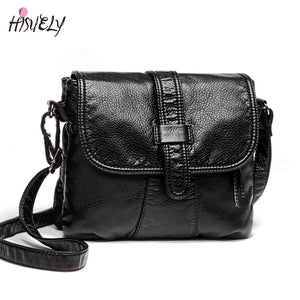 Soft Leather Women Messenger Bag Casual Shoulder Crossbody Handbag