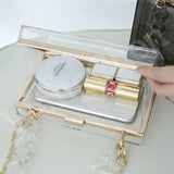 Clear Acrylic Clutch Purse Jelly Bag Crossbody Shoulder Messanger Wallets