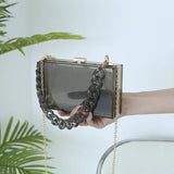 Clear Acrylic Clutch Purse Jelly Bag Crossbody Shoulder Messanger Wallets