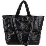 Winter Big Tote Women Shoulder Bags Large Down Cotton Purses