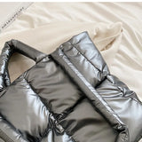 Winter Big Tote Women Shoulder Bags Large Down Cotton Purses