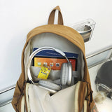 Canvas School Backpack for Teenage Boys Girls College Student