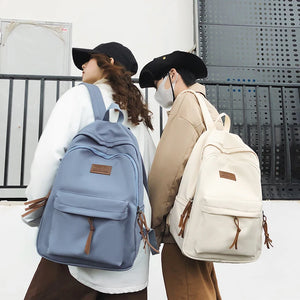 Canvas School Backpack for Teenage Boys Girls College Student