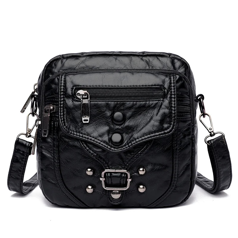 Small Leather Crossbody Handbag for Ladies