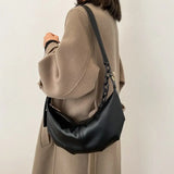 Vintage Soft Leather Crossbody Bags for Women with Chains Shoulder Strap