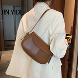 Solid Leather Crossbody Bags For Women Ladies Messenger Bag