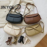 Solid Leather Crossbody Bags For Women Ladies Messenger Bag