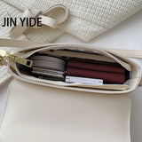 Solid Leather Crossbody Bags For Women Ladies Messenger Bag