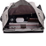 Men's USB Charging Backpack Laptop Bags Nylon Preppy School Bag Travel