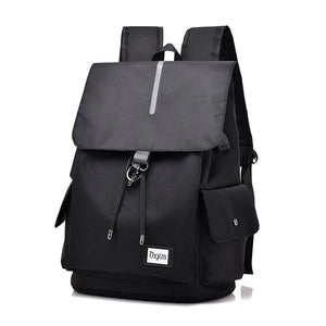 Men's USB Charging Backpack Laptop Bags Nylon Preppy School Bag Travel