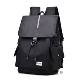 Men's USB Charging Backpack Laptop Bags Nylon Preppy School Bag Travel