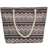 Printed Flowers Canvas Handbags Casual Shoulder Bags Large Size Beach Bags