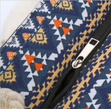 Printed Geometry Canvas Shoulder Bags Large Size Shopping Bags
