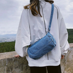 Hot Denim Vintage Crossbody Bag Fashionable Portable Handbag