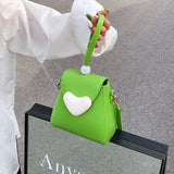 INS Women PU Leather Small Tote Bags Chain Crossbody Shoulder Handbags