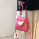 INS Women PU Leather Small Tote Bags Chain Crossbody Shoulder Handbags
