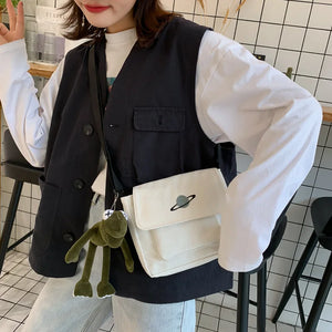 Japanese Style Wind Planet Tooling Art Girl Student Shoulder Bag