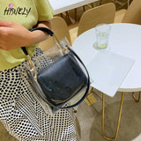 Jelly Transparent Bag Women's Bucket Bag PVC Clear Bag High Handbags Bolsa Femin