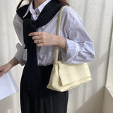 Niche Women's Shoulder Bag Soft Flip Underarm Bag