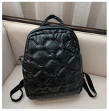 Quilted Nylon Down Padded Bagpack Women's Backpack