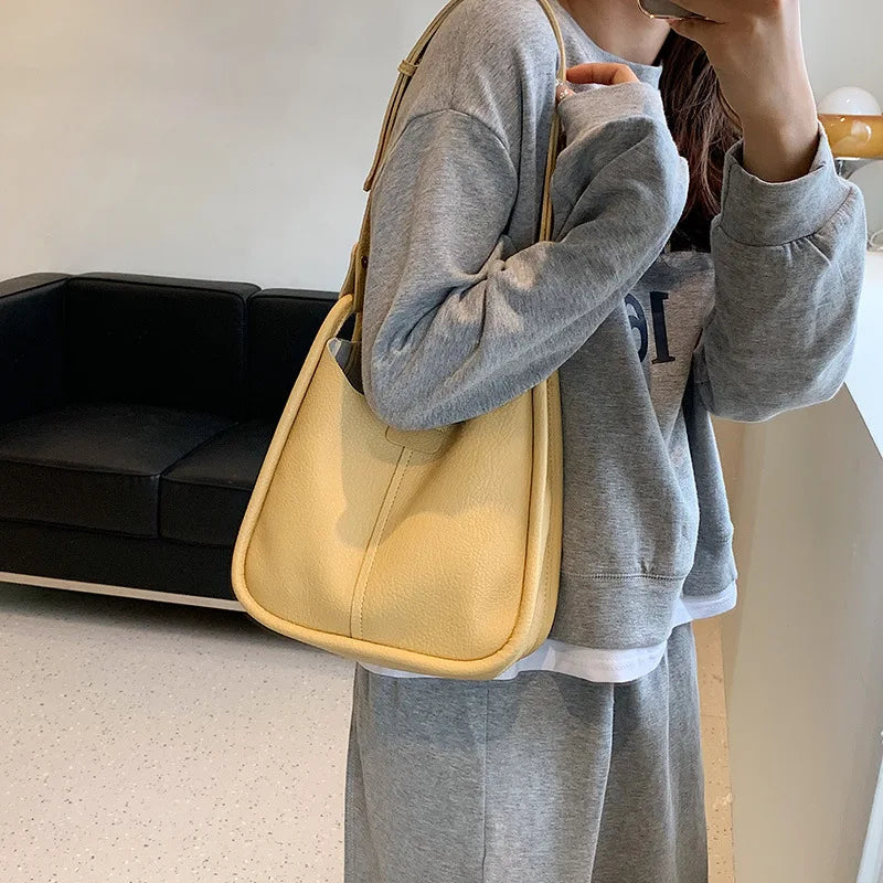 Ladies Casual Shoulder Bag Versatile Bucket Bag Messenger Bag