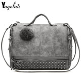 Women's Handbags Pu Shoulder Bags Tote With Fur Ball Soft