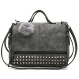 Women's Handbags Pu Shoulder Bags Tote With Fur Ball Soft