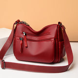 Fashionable Leather Handbag Large Capacity Crossbody Shoulder Bag