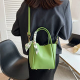 Fashionable PU Leather Handbag Large Capacity Crossbody Shoulder Bag