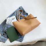 Lady Multifunction PU Leather Handbags Daily Space Capacity