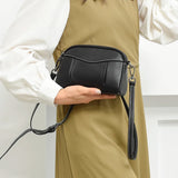 Lady Leather Crossbody Clutch Shoulder Bag Small Cellphone Handbag