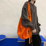 Large Capacity Canvas Women Shoulder Bag Soft Messenger Satchel Female Tote