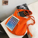 Large Capacity Canvas Women Shoulder Bag Soft Messenger Satchel Female Tote