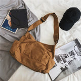 Canvas Shoulder Bags Large Capacity Soft Denim Bag for Women