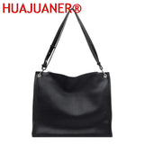 Vintage Leather Shoulder Bag Women High Capacity Handbag Purse
