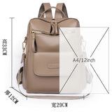 Casual Leather Backpack for Women Large Capacity Travel Bag