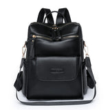 Casual Leather Backpack for Women Large Capacity Travel Bag