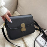 Leather High Single Shoulder Bag Woman Split Leather Lady Messenger Bag