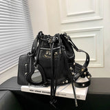 Leather Rivet Crossbody Bags for Women Handbags Shoulder Messenger Bags