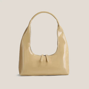 Women's Retro Patent Leather Shoulder Bag Western Style Handbag